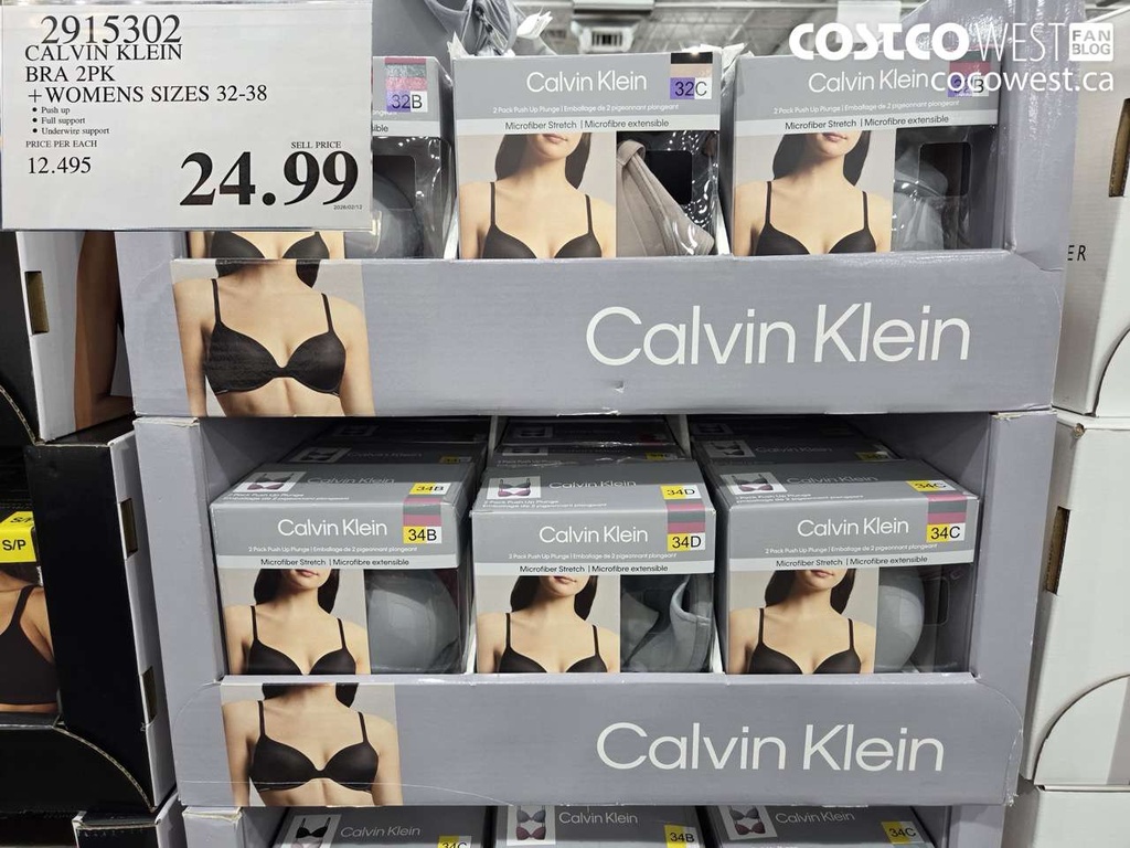 [2915302] Calvin Klein Women's Wired Luxe Bra 2 Pack 36