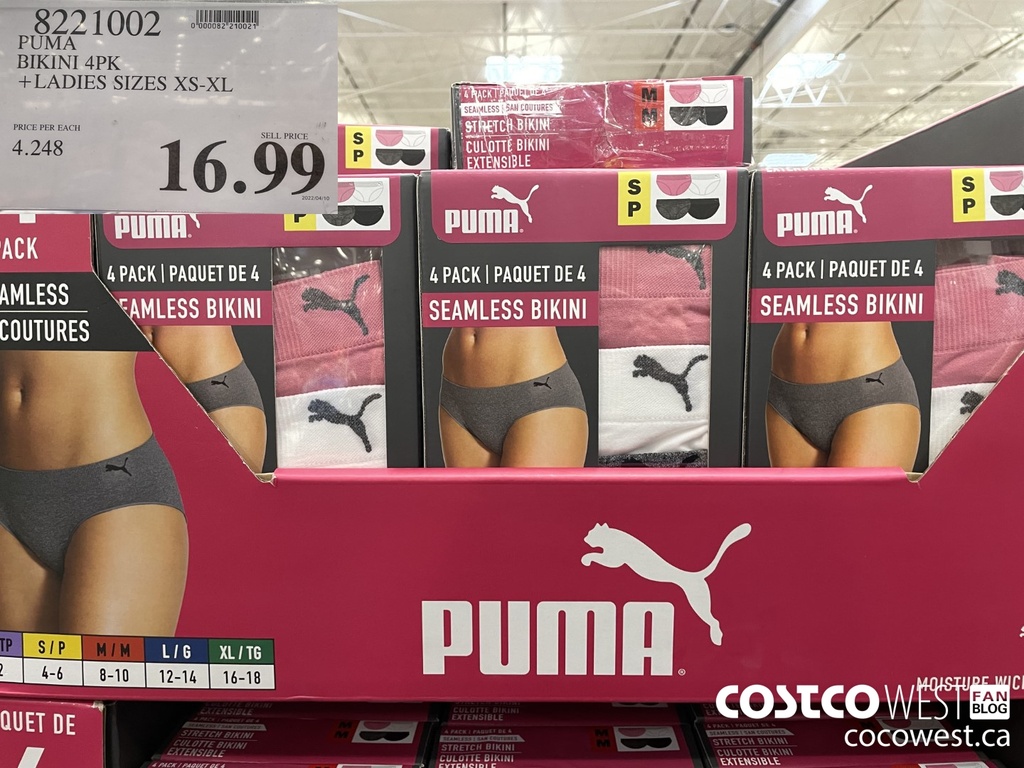 Puma Women's Bikini Underwear 4 Pack S